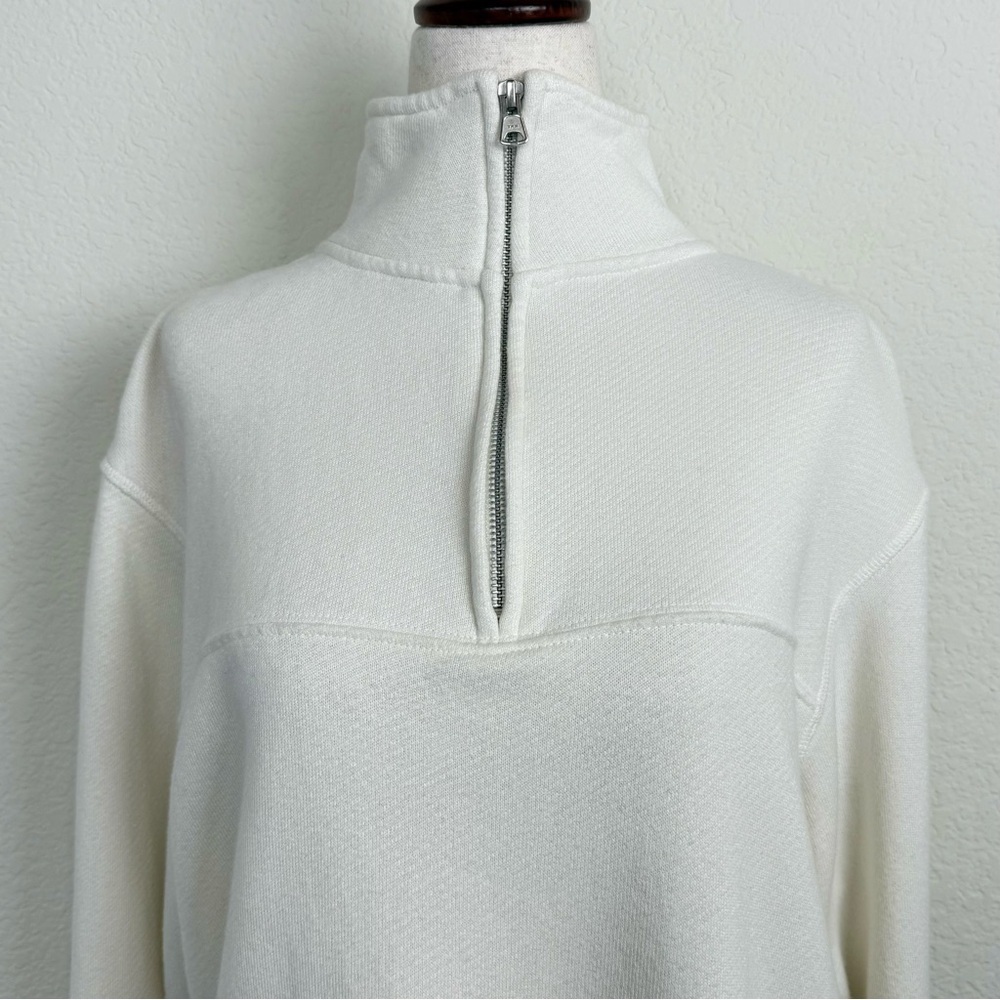 Jenni Kayne Quarter Zip Sweatshirt in Cream Size Small - Picture 3 of 14
